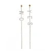 Addicted2 Uhani Yes & No orecchini placcati oro con strass zlata
