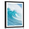 Plakat s paspartujem morski val - 20x30 silver