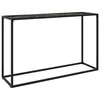 Vidaxl Konzolna mizica črna 120x35x75 cm kaljeno steklo