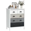 HOMCOM HOMCOM Komoda MDF, borov les 70D x 38Š x 85V cm Bela, (5000242523)