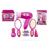 Teddies Lepotni set/malen frizerski aparat s sušilnikom za lase in dodatki iz plastike 2 vrsti na kartici 18,5x27,5 cm