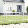 Vrtna Ograda 6 pcs Bijelo 170 x 140 cm Čelik s prahom premazan