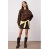 Trendyol Milla muški duks Twoaw24Sw00199, braon-braon