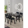 Hanah Home trpezarijski set, 5 dijelova, Teget