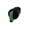 Siemens 3-pozicijsko stikalo 22 mm črno/zeleno nepovratno I-O-II osvetljeno plastično IP69k SIRIUS ACT 3SU1002-2BL40-0AA0