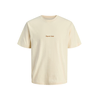 JACK & JONES Majica JORNORREBRO temno oranžna / volneno bela