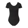 Womens Stretch Jersey Bodysuit Black