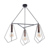 Jupiter 1666 - Luster na sajli KAIR 3xE27/60W/230V crna/bakar
