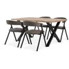 ROSLEV D160 sto natur hrast + 4 HINDEVAD svetlo braon
