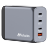 VERBATIM GaN omrežni polnilnik GNC-200, 200 W, 3x USB-C, 1x USB