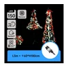 Aigostar - LED spoljni božićni bor 150xLED/230V 1,8m IP44, crne boje, hladne bele svetlosti
