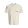 JACK & JONES Majica JORPOCKY azur / rumena / volneno bela