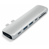SATECHI Aluminium Type-C PRO Hub (HDMI 4K,PassThroughCharging,2x USB3.0,2xSD,ThunderBolt 3) - Silver
