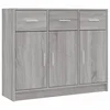 Komoda sivog hrasta sonome 91x28x75 cm od konstruiranog drva