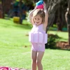 KONFIDENCE Plavalna obleka za učenje plavanja, Pink Breton Stripe, za 4-5 let