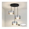 Brilagi - LED Luster na sajli AURA LUX 3xGX53/30W/230V crna/zadimljena