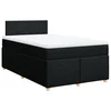 Vidaxl Box spring postelja z vzmetnico črna 120x190 cm blago