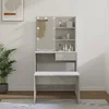 Set toaletnog stolića LED siva bojabetona od konstruiranog drva