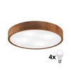Brilagi - LED stropna lampa CARVALHO 4xE27/60W/230V hrast trešnja prečnik 57,5 cm