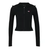 Tommy Jeans Pletena jopa rdeča/črna/bela
