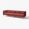 LILLEHEM 4-seda modularna zofa, Gunnared/rjavo rdeča les