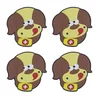 Set podstavkov 4 kosi - 10x10 cm - 4 kosi - Doggy brown