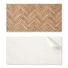 shumee Komplet PVC ploščic z vzorcem za dnevno sobo, samolepilne, vzorec ribje kosti, 6x60x30 cm