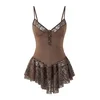 Trendyol Milla Ženski set babydoll spavaćice i gaćica Thmaw26Ll00003, Smeđi