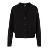 Womens ribbed cardigan with buttons black