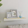Plutajuća zidna polica boja hrasta i bijela 60x23,5x3,8 cm MDF