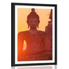 Plakat s paspartujem kip Bude sredi kamnov - 30x45 white