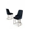 HANAH HOME Set stolica (4 dela) Puva Anthracite Chrome