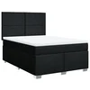 Vidaxl Box spring posteljni z vzmetnico črn 140x190 cm blago