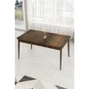Hanah Home trpezarijski sto Pir, 130 × 80 cm, ploča u dekoru drveta Baroque, braon noge