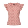 Pieces Ženska bluza Mauna, Kratki rukav, Roze