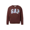 Gap Petite Majica HERITAGE nebeško modra/rjava/bela
