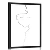 Plakat ženska v minimalistični izvedbi - 60x90 silver