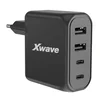 Xwave GaN100-2A2C kućni punjač 100w 2USB-A + 2USB-C Crni