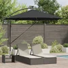 Suncobran 294 x 294 x 248 cm Poliester i aluminij Crna