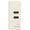 VIMAR LINEA PRIKLJUČNICA C+C USB 15W 3A 5V 1M CANVAS VI30292.CCC