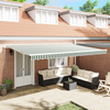 Skrovita tenda Zelena i bijela 500 × 300 cm