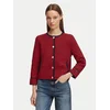 TOMMY HILFIGER Pletena jopa  nočno modra / rdeča