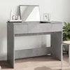 Toaletni stolić s ogledalom siva boja betona 100x45x76 cm