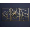 Wallity Zidna dekoracija Floral Line Art - APT529 v2, 46 x 69 cm, Gold