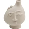 KARE 54248 Vaza Spherical Face desna, 16 cm, Bela