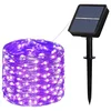 Novogodišnje solarne lampice LJUBIČASTE 10 metara