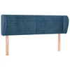 Vidaxl Vzglavje z ušesi temno modro 147x23x78/88 cm žamet
