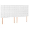 Vidaxl Vzglavje postelje belo 180x5x118/128 cm umetno usnje