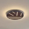 Lucande LED stropna svetilka Orven, les, O 50 cm, z možnostjo zatemnitve - Dnevna soba/jedilnica - Sodobni - črna, bela, les - Kovina