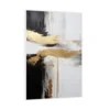 Canvas Slika na platnu Crno i zlatno II, Sa ramom, 50 x 75 cm, Beli